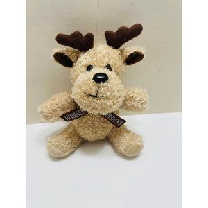 Galerie Hershey's Tan Curly Shaggy Reindeer Advertisement 7" Inch Plush Bow